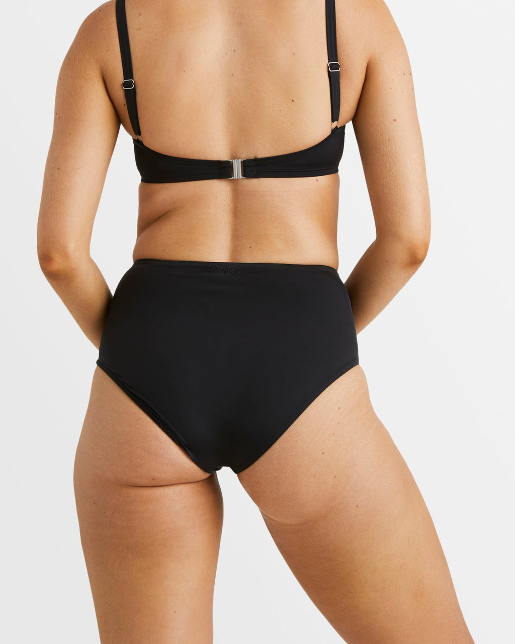 Billabong Womens Sol Searcher Hi Retro Bikini Bottom in Black Pebble