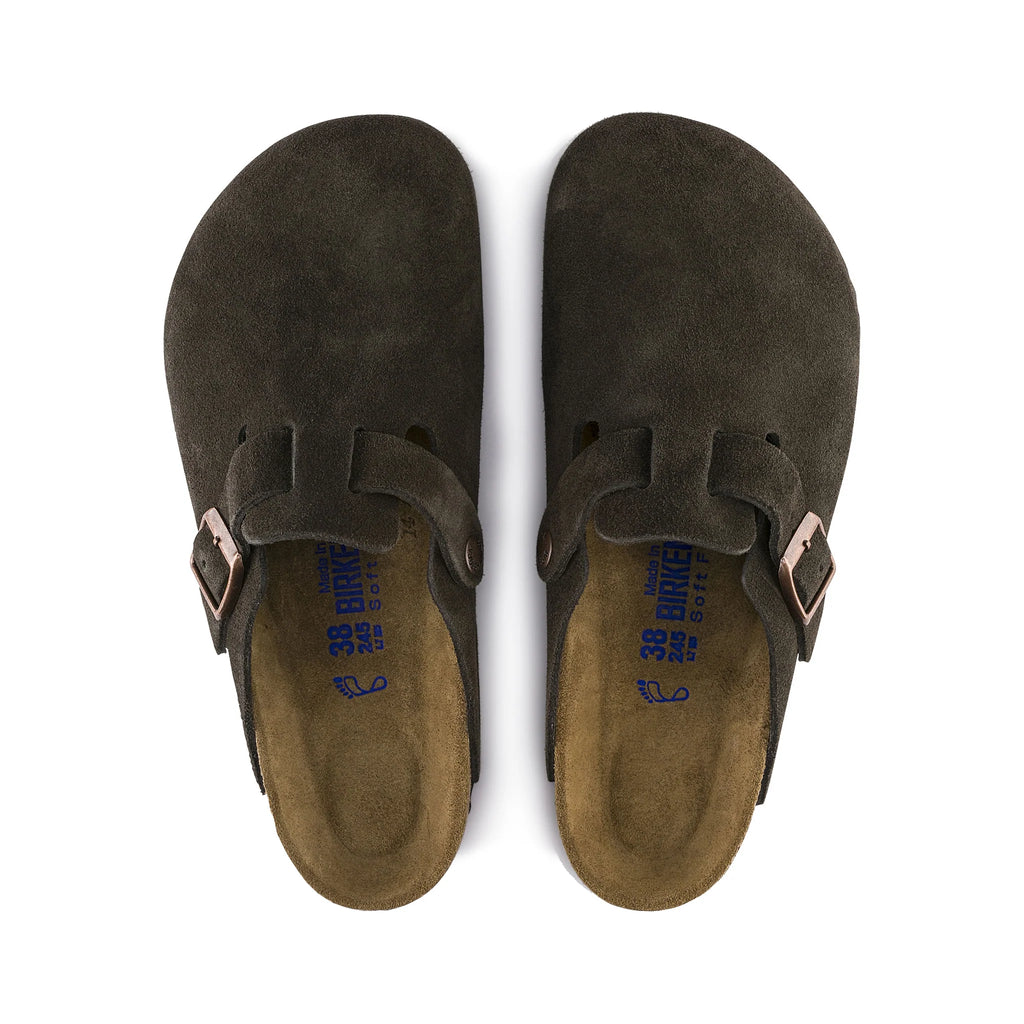 Birkenstock Boston Sfb Mocca Suede Leather Regular
