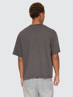 Thrills Co Built To Last Oversize Box Crop Tee - Merch Black in Merch Black