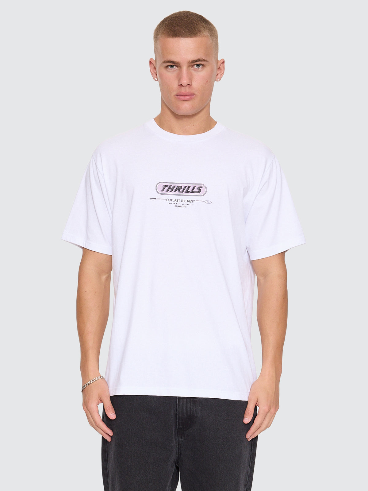 Thrills Co Built To Win Merch Tee - White in White