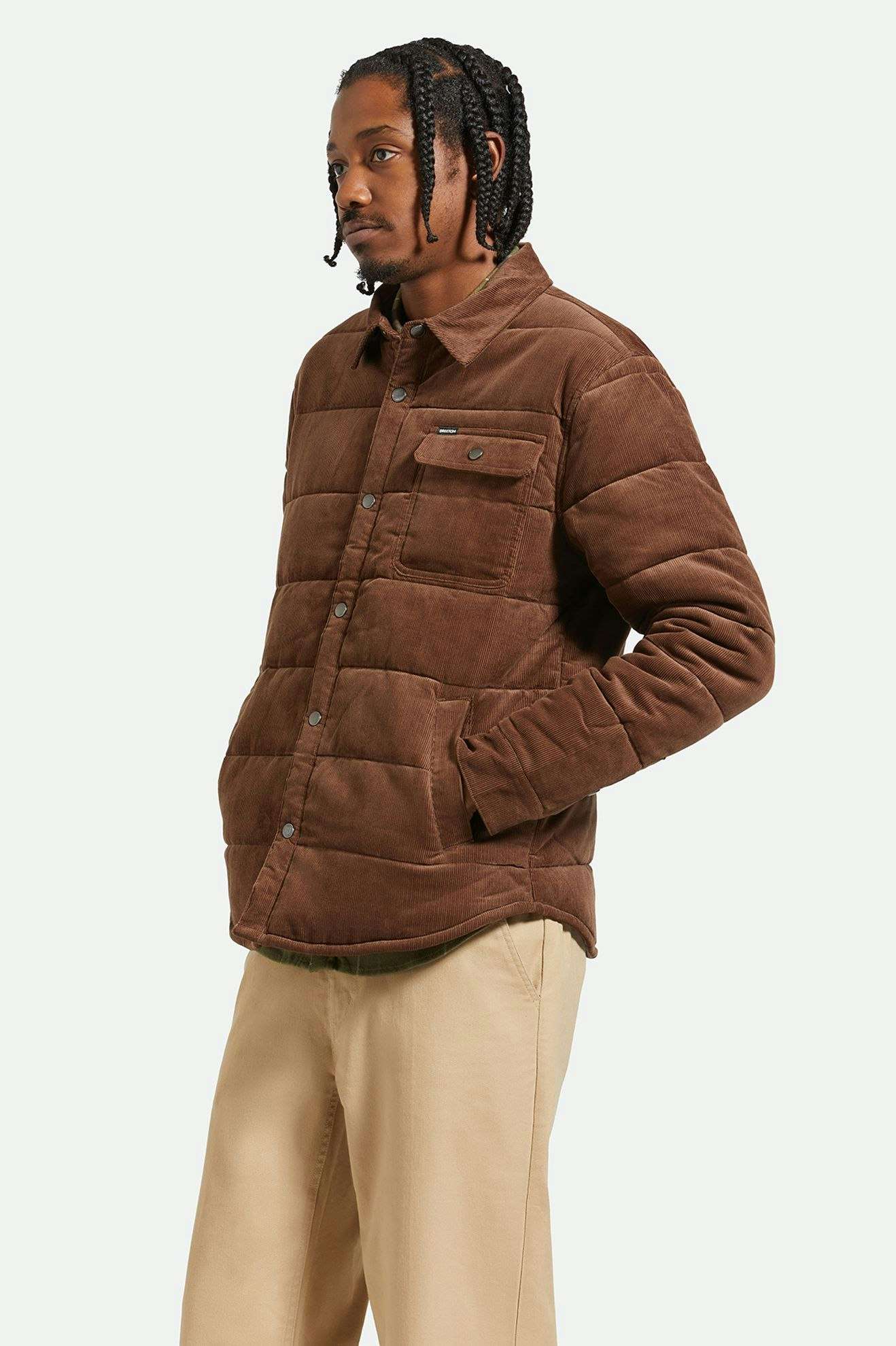 Brixton Cass Jacket in PINECONE BROWN CORD