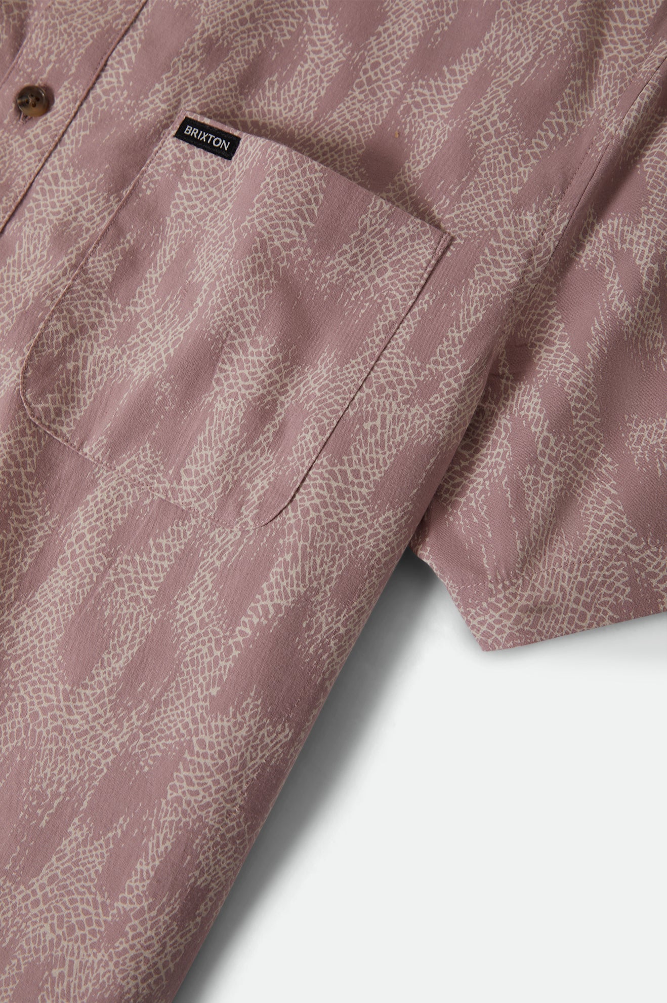 Brixton Charter Print S/S Wvn in DARK PINK/SILVER CRACKLE PAINT