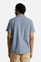 Brixton Charter Print S/S Wvn in FLINT STONE BLUE MICRO
