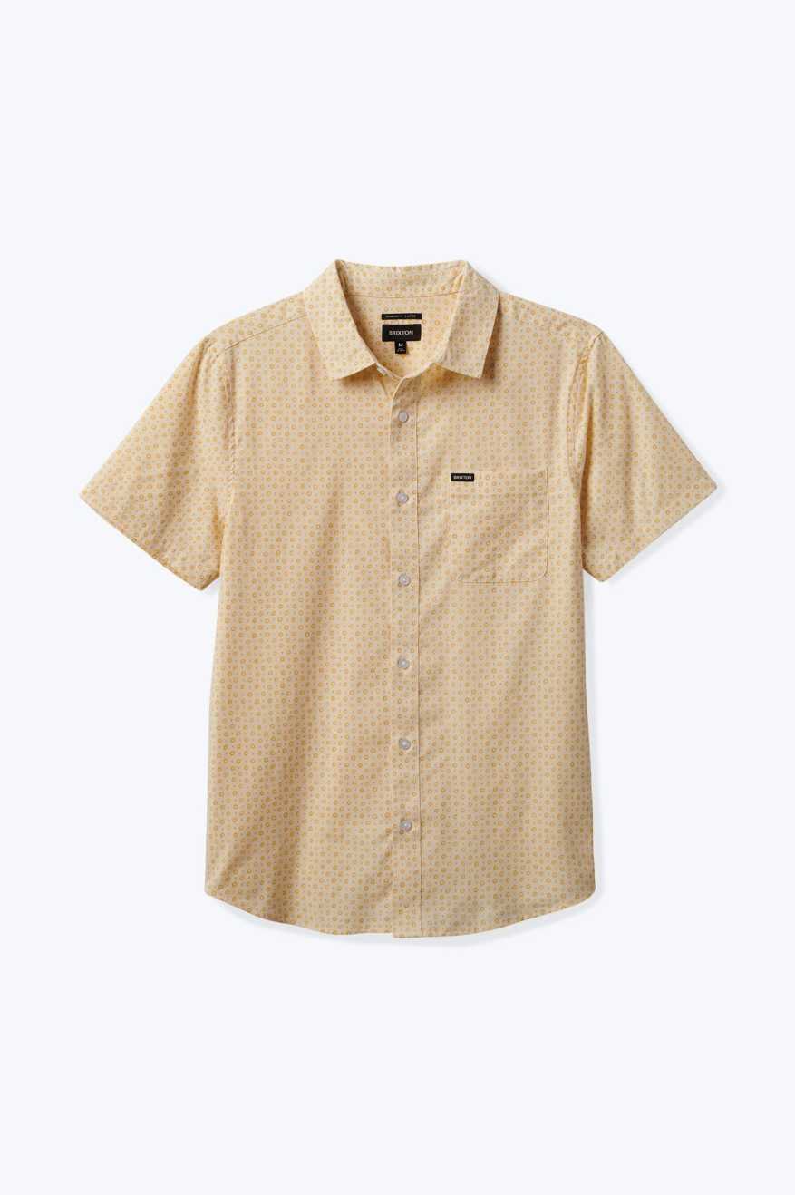 Brixton Charter Print S/S Wvn in WHITECAP MICRO