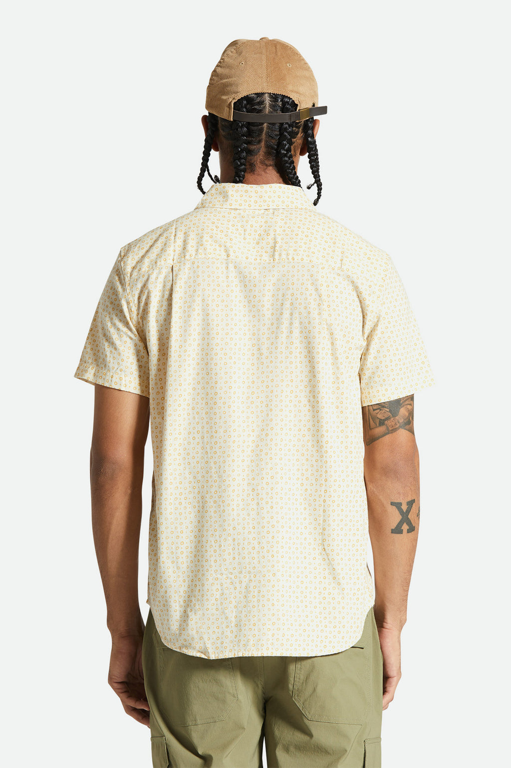 Brixton Charter Print S/S Wvn in WHITECAP MICRO