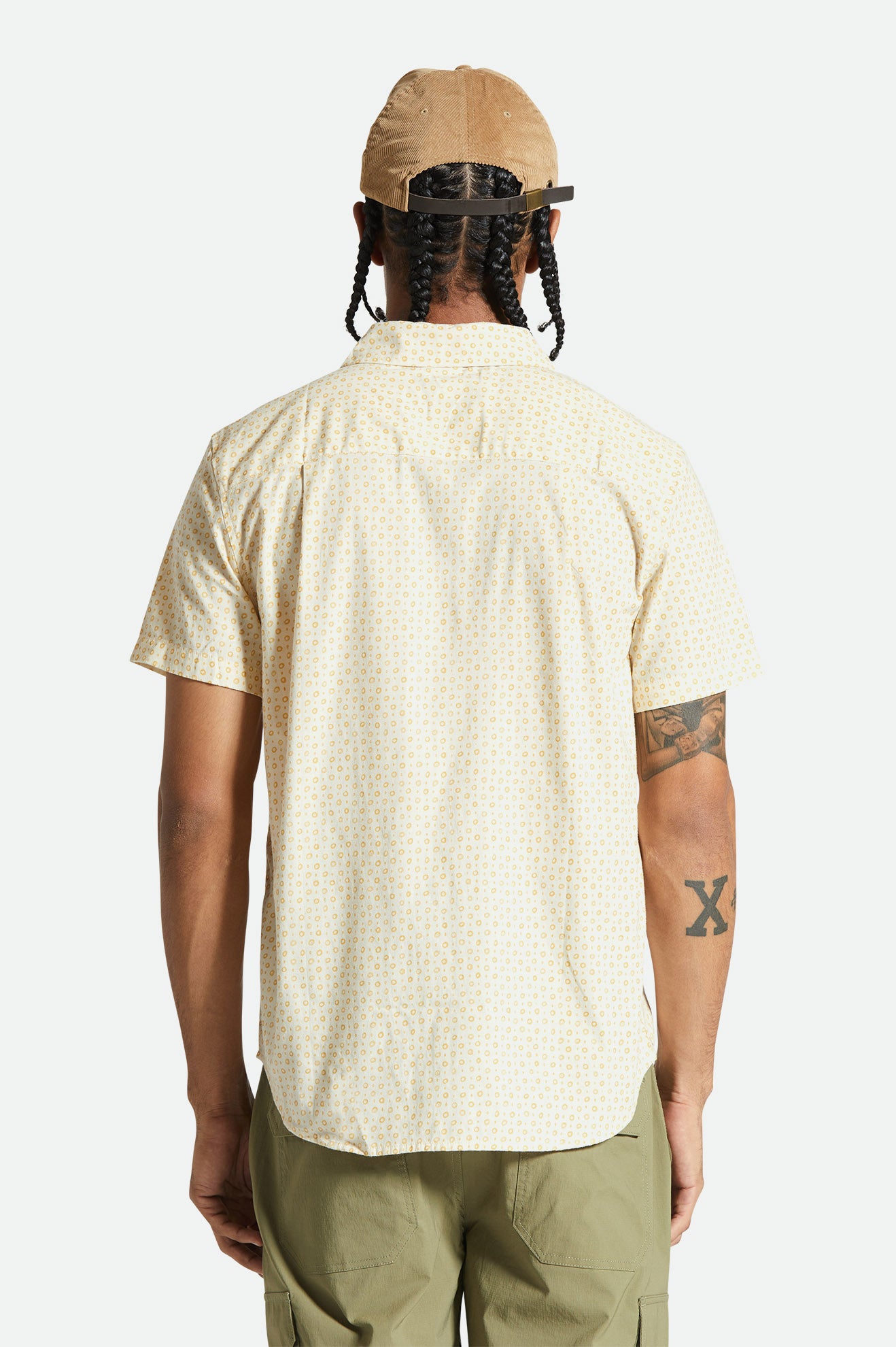 Brixton Charter Print S/S Wvn in WHITECAP MICRO