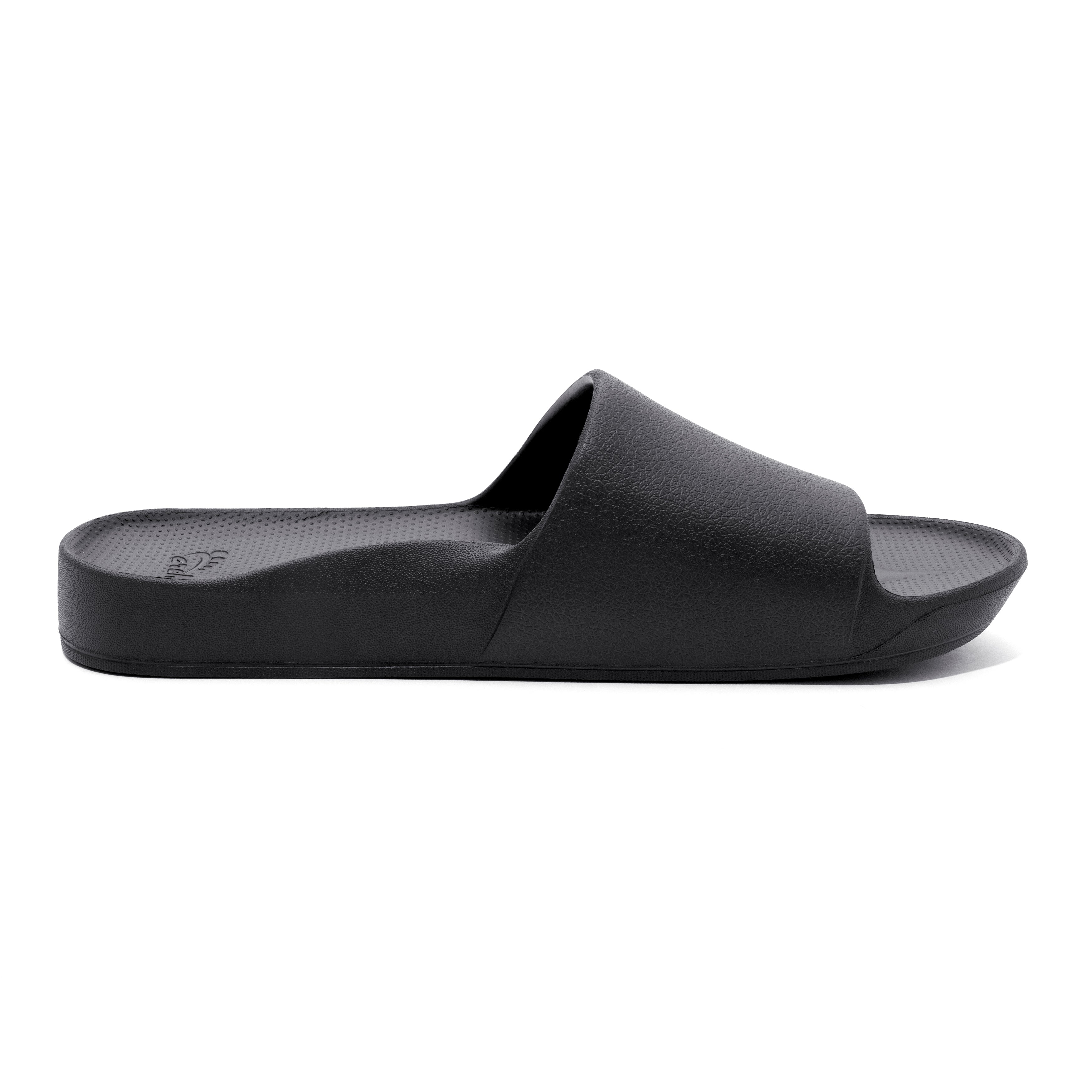 Archies Footwear Arch Support Slides - Classic - Black in Single