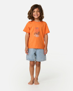 Rip Curl Ocean Party Logo Tee - Kids in Dusty Orange
