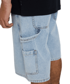 Billabong Mens Bad Dog Workwear Denim Shorts in Washed Indigo