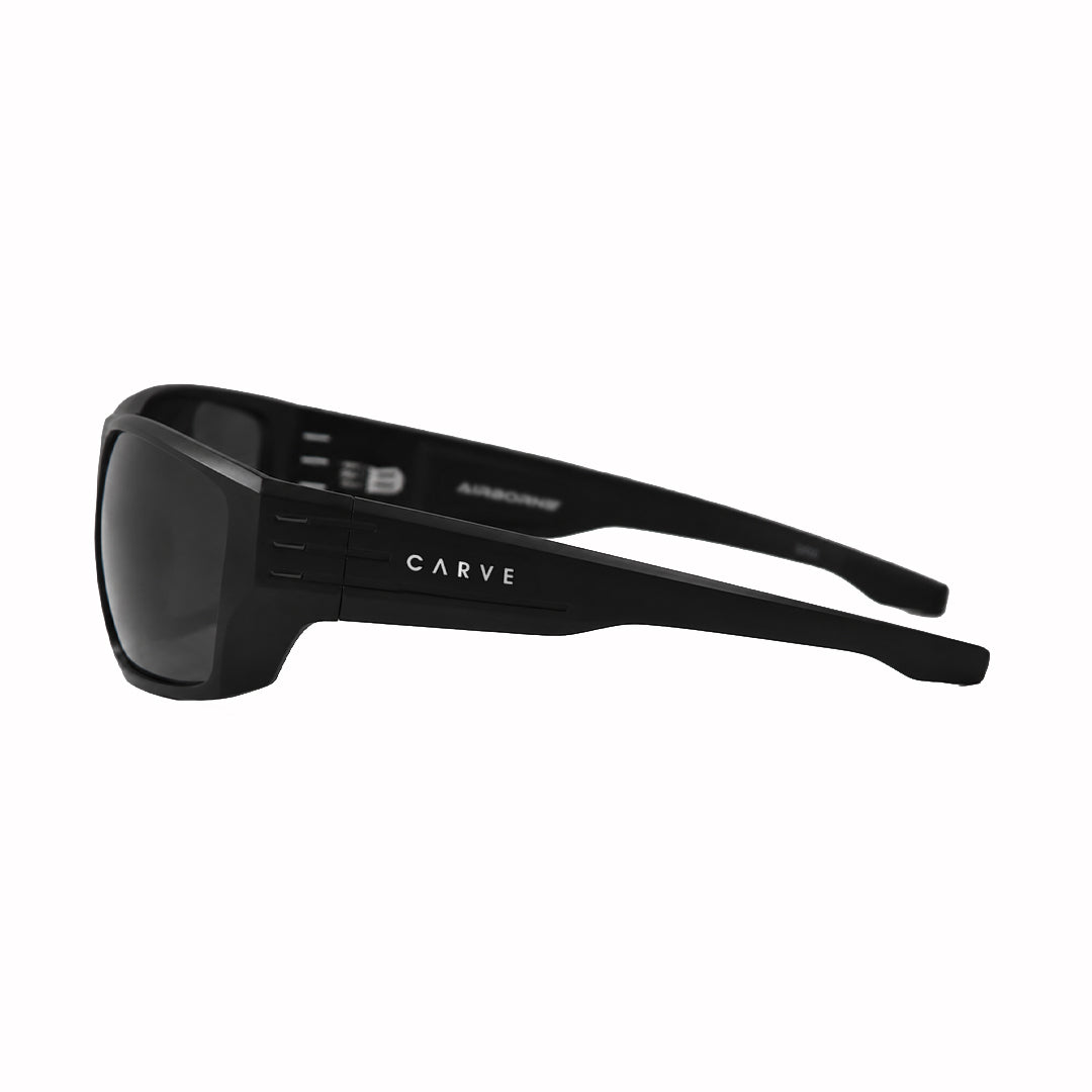 Carve Airborne – Matte Black Frame with Grey Polarized Lens in Single