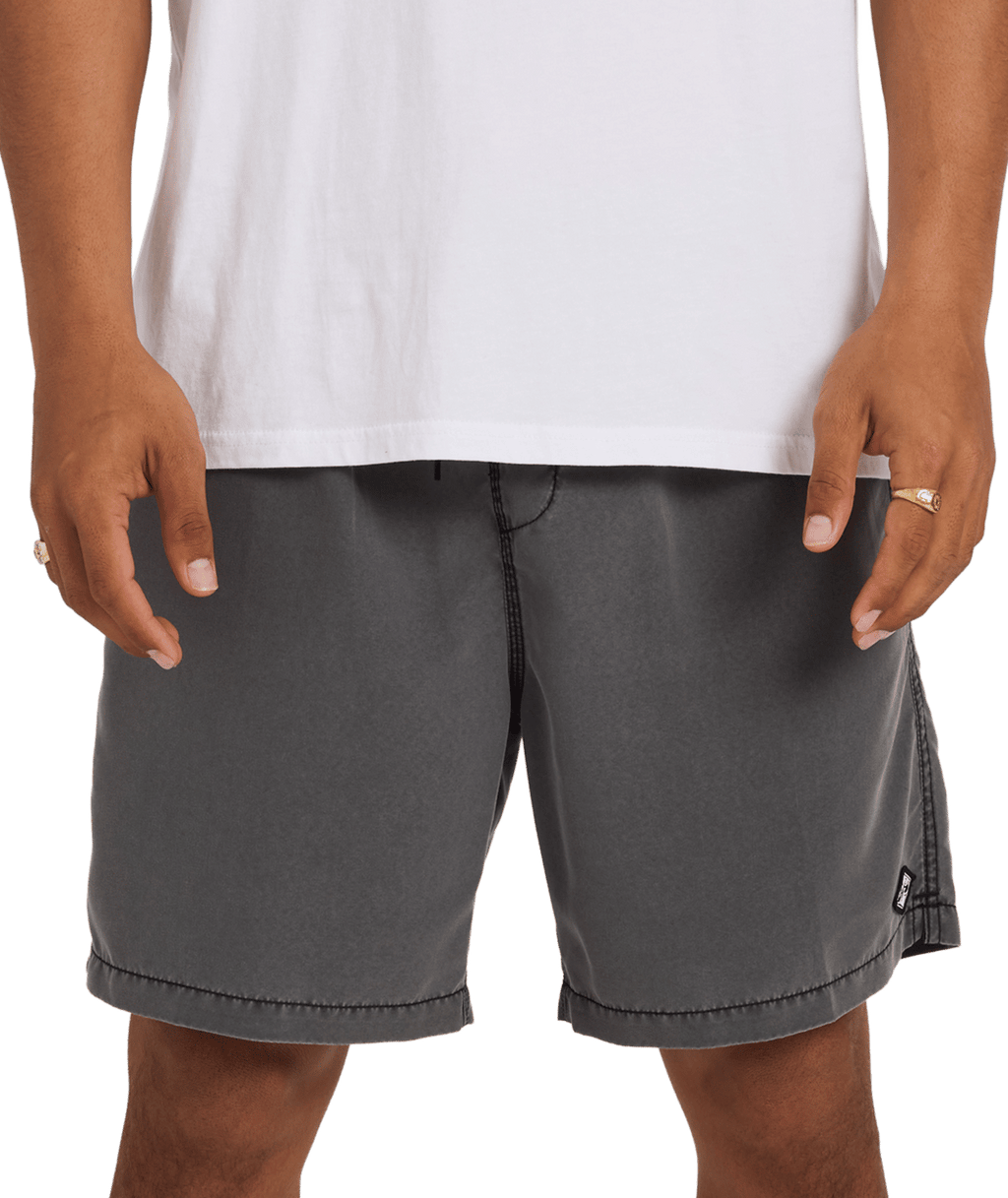 Billabong Mens All Day Overdye Layback 17" Boardshorts in Black