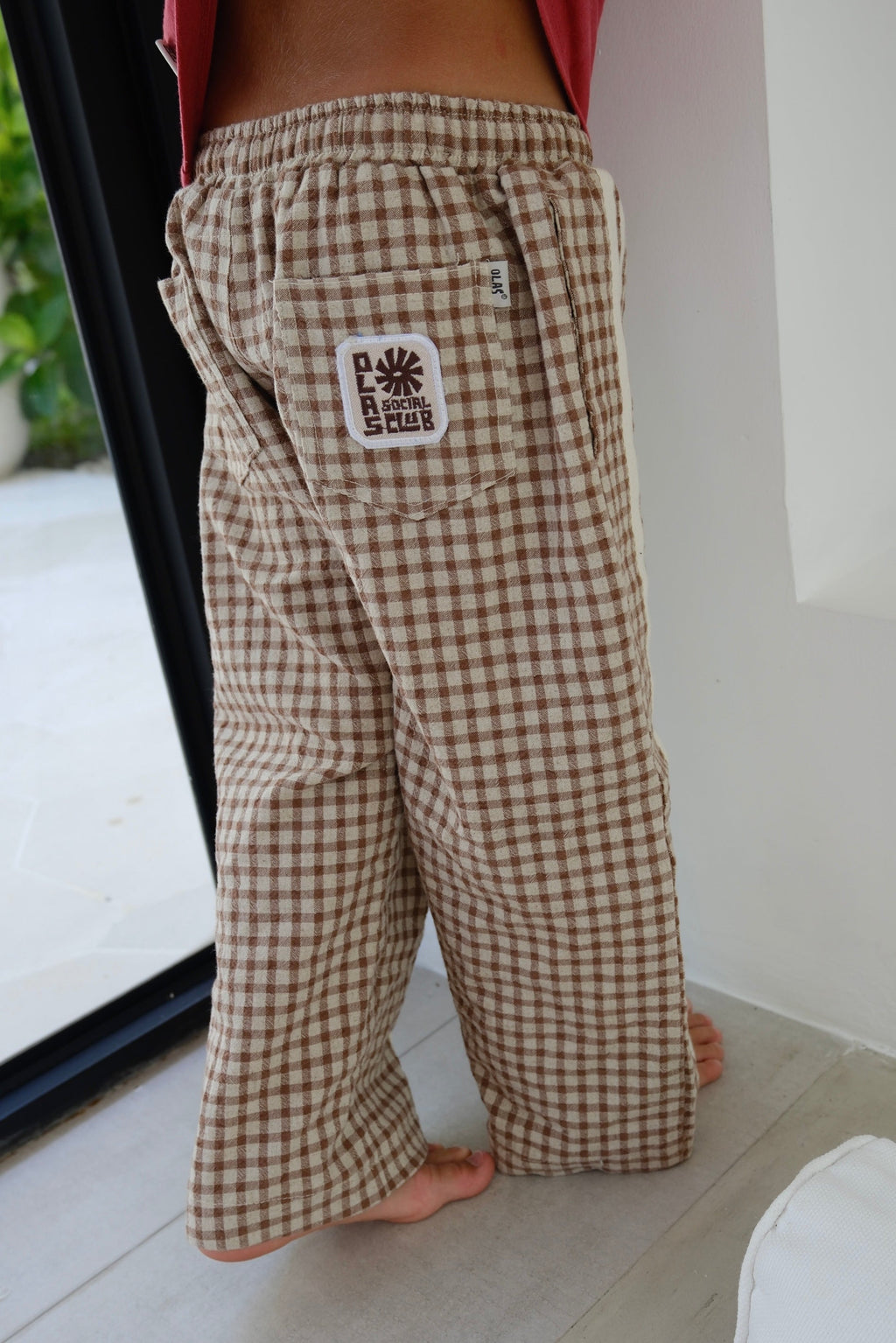 Olas Supply Co DRIFTER CHECK MINI PANT in Single