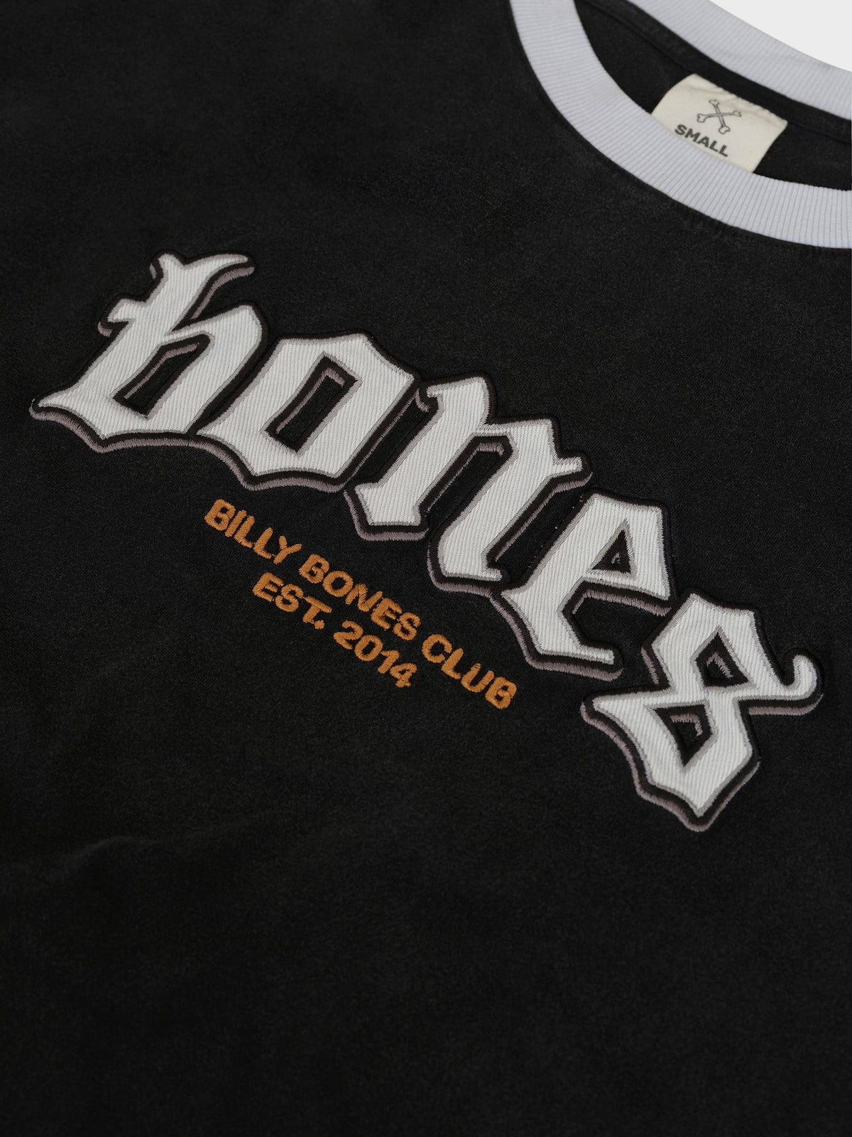 Billy Bones Club Bones Classic Ringer Tee - Vintage Black/ White in Single