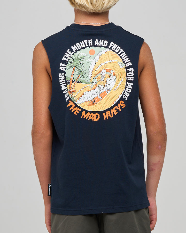 The Mad Hueys Frothing For More | Youth Muscle - Navy in NAVY