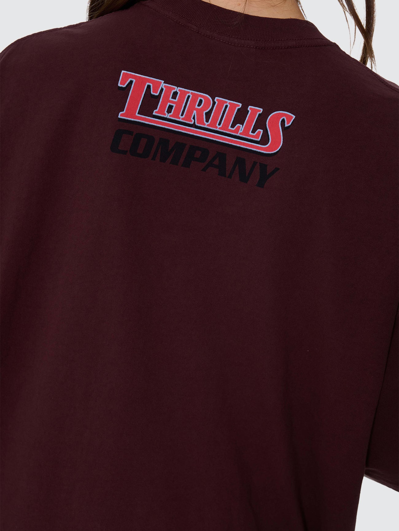 Thrills Co Full Throttle Oversized Tee - Bitter Chocolate in Bitter Chocolate