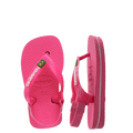 Havaianas Baby Brasil Logo Pink Flux/White in Pink/White