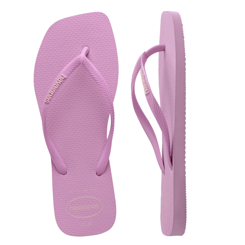 Havaianas Slim Square Logo Pop Up Lavender in Lavender