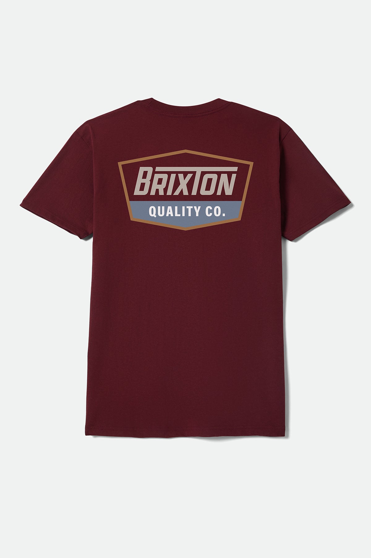 Brixton Regal S/S Stnd Tee in BURGUNDY/TOBACCO