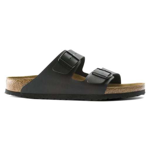 Birkenstock Arizona Black Birko-Flor Regular in Black