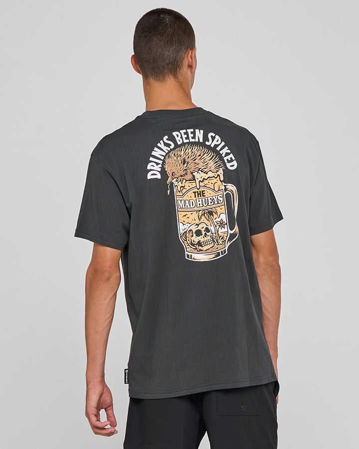 The Mad Hueys Spiked Drink | Ss Tee - Vintage Black in VINTAGE BLACK