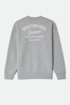 Brixton Straton Crew in HEATHER GREY